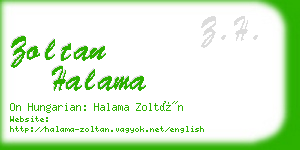 zoltan halama business card